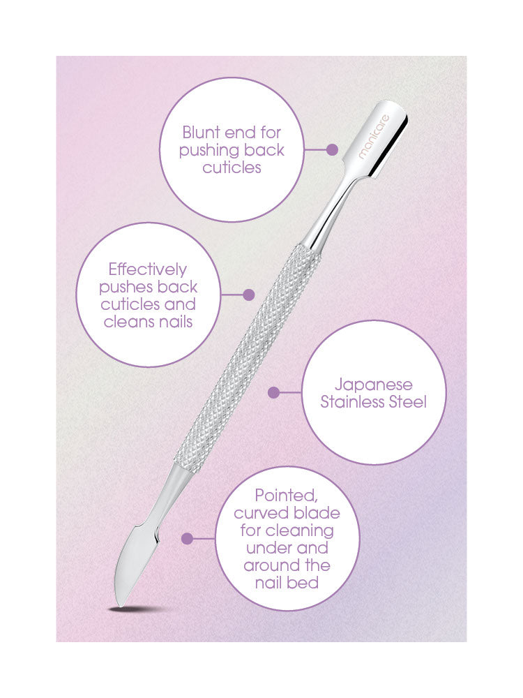 Manicare ManiPRO 2-In-1 Cuticle Pusher & File European Crystal