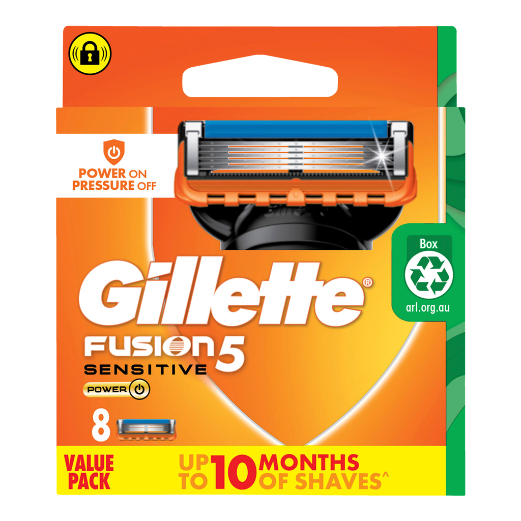 Gillette Fusion5 Power Razor Blade Refills 8pk – Oz Hair and Beauty